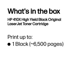 HP Toner Black 410X (CF410X) - High-Yield, Superior Quality Printing